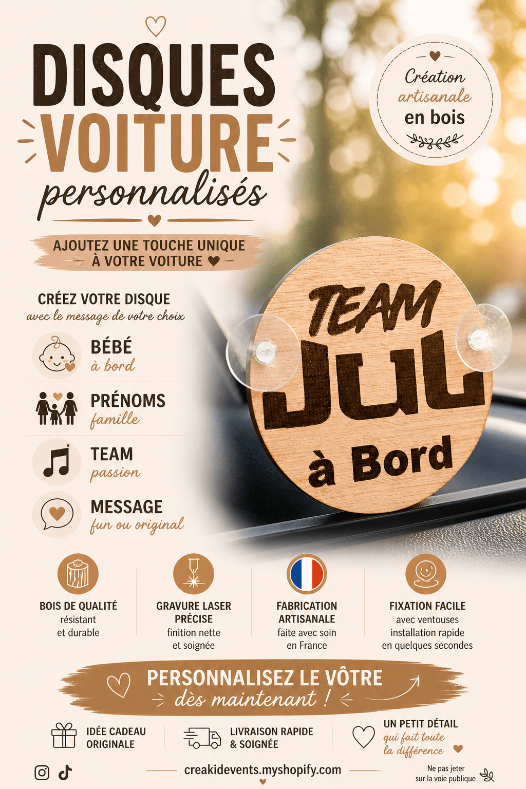Disque voiture - Creakidsevents