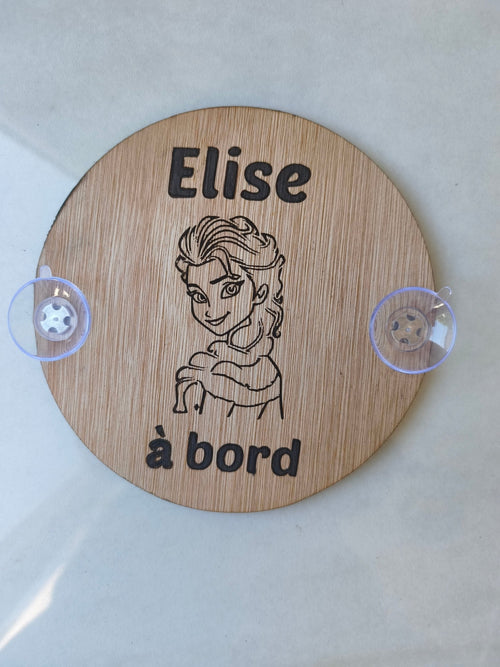 Disque Bébé à Bord "Elsa" - Creakidsevents