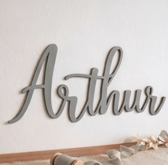 Prénom en bois personnalisé – décoration chambre enfant - Creakidsevents