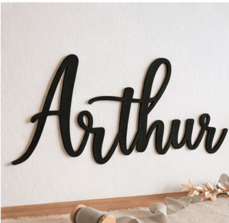 Prénom en bois personnalisé – décoration chambre enfant - Creakidsevents