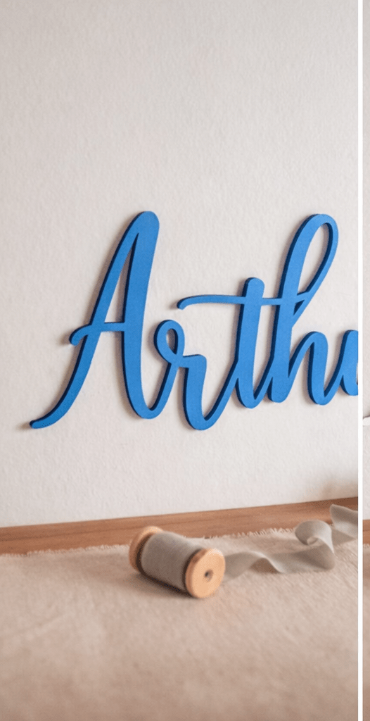 Prénom en bois personnalisé – décoration chambre enfant - Creakidsevents