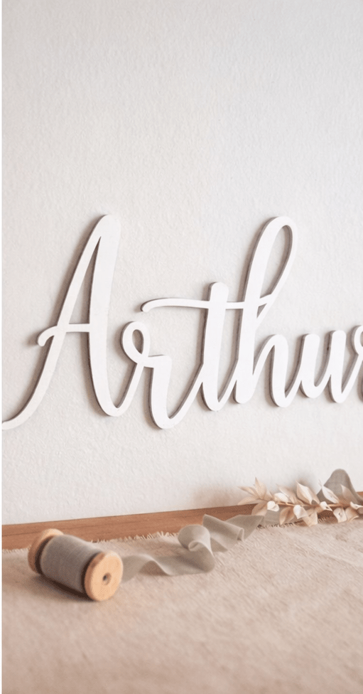 Prénom en bois personnalisé – décoration chambre enfant - Creakidsevents