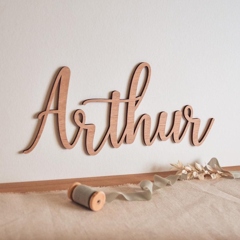 Prénom en bois personnalisé – décoration chambre enfant - Creakidsevents