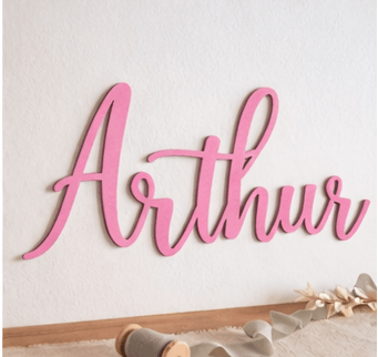 Prénom en bois personnalisé – décoration chambre enfant - Creakidsevents